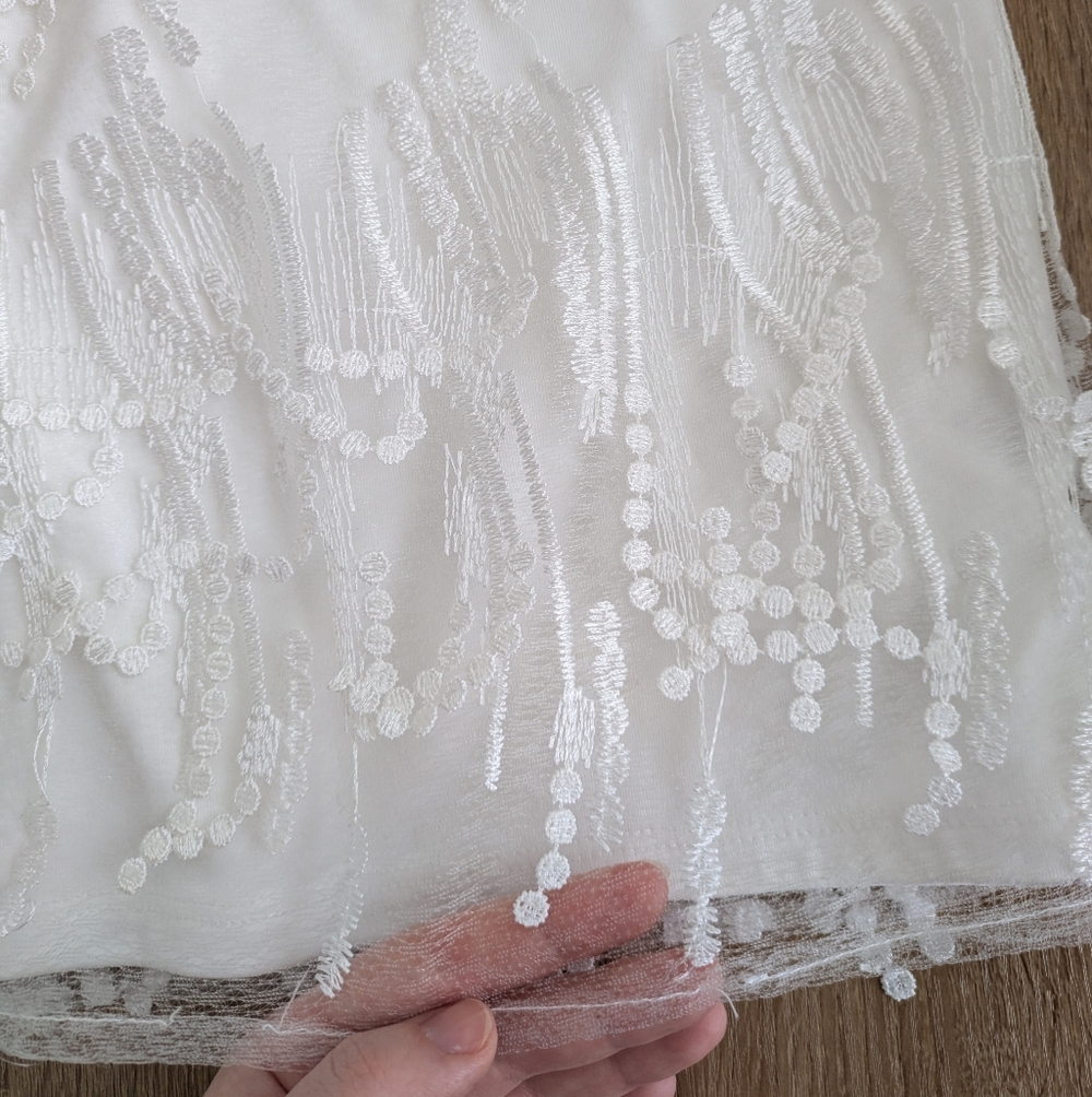 Lulus Dancing in a Dream White Fringe Lace-Up Two-Piece Mini Dress - Picture 9 of 10